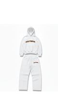 Black and white hooded sweater set