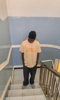 White brown black beige T-shirt