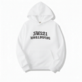 Black and white hooded sweater